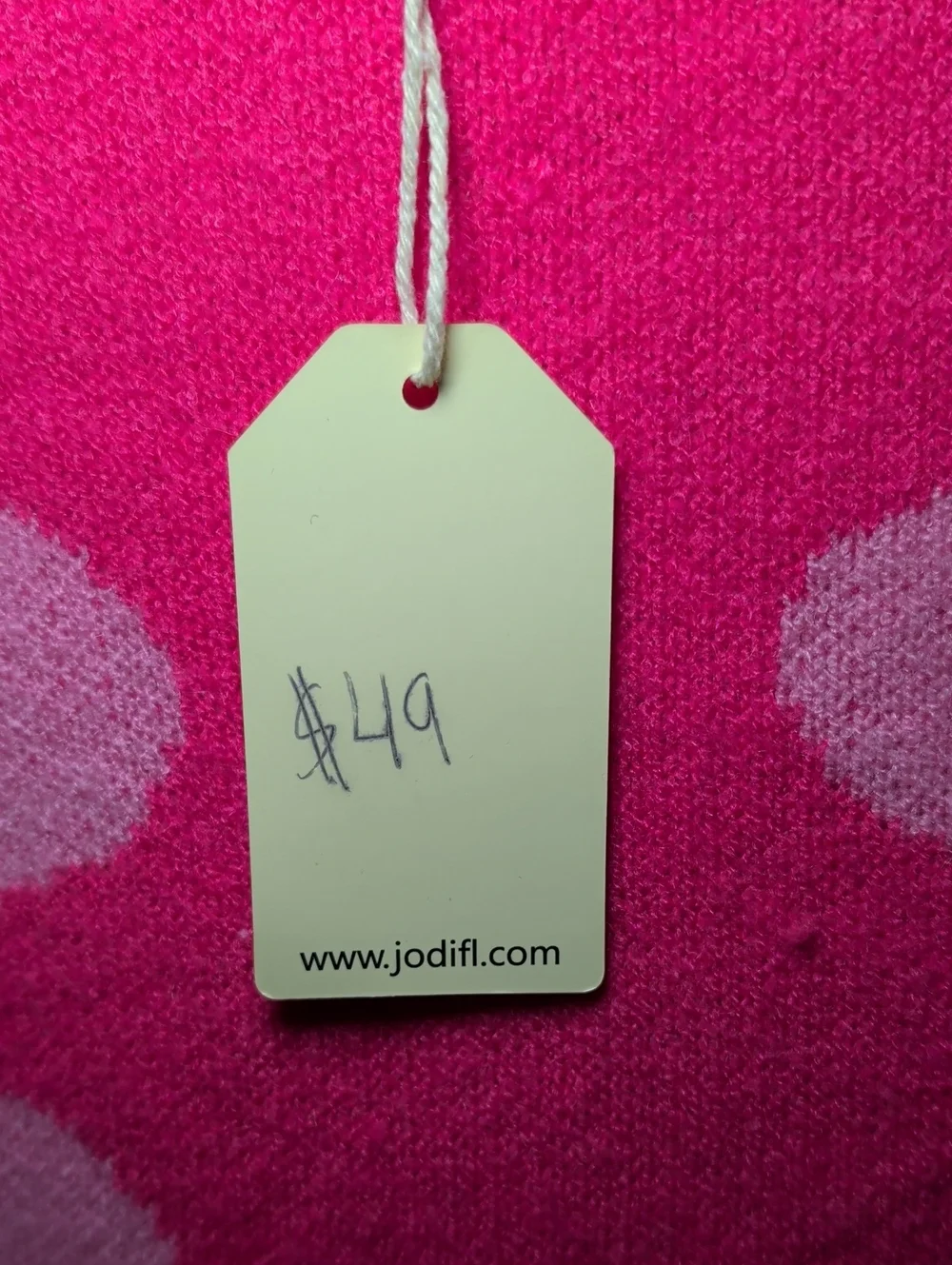 Jodifl Daisy Print Oversized Pullover Sweater Hot Pink + Bubblegum Womens Size L
